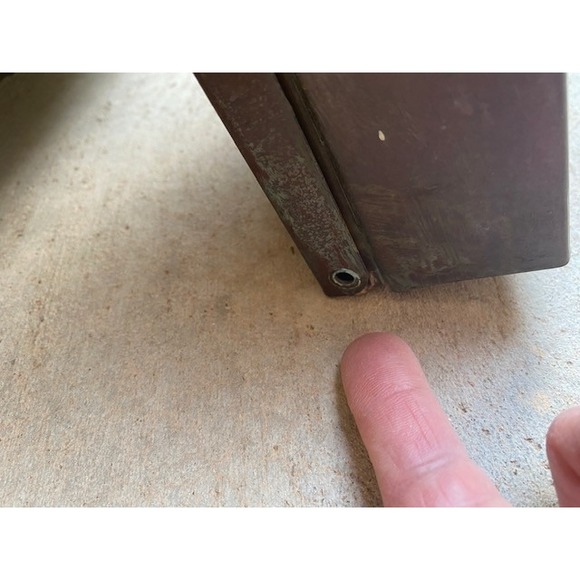 Vtg Antique Copper Wall Mount Mailbox Mission Style Patina Includes Key (Read) - Picture 9 of 12